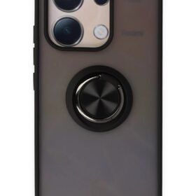 Xiaomi Redmi Note 13 4G Kılıf Montreal Yüzüklü Silikon Kapak - Siyah-(5796)