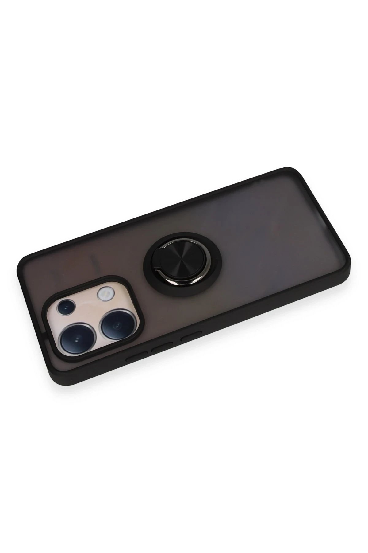 Xiaomi Redmi Note 13 4G Kılıf Montreal Yüzüklü Silikon Kapak - Siyah-(5796) - Görsel 3