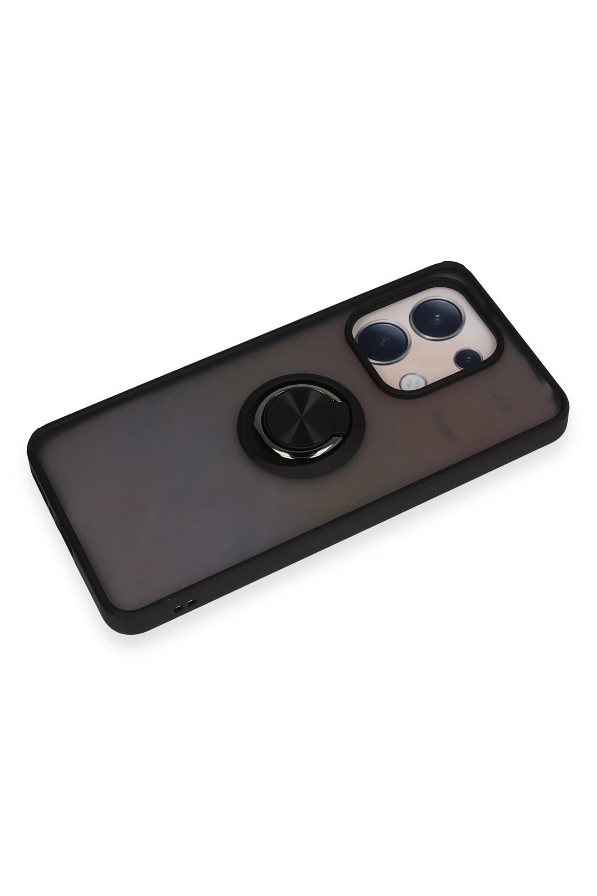 Xiaomi Redmi Note 13 4G Kılıf Montreal Yüzüklü Silikon Kapak - Siyah-(5796) - Görsel 4