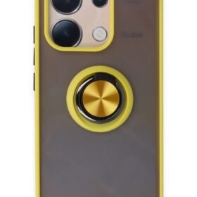 Xiaomi Redmi Note 13 4G Kılıf Montreal Yüzüklü Silikon Kapak - Sarı-(5796)