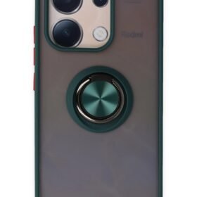 Xiaomi Redmi Note 13 4G Kılıf Montreal Yüzüklü Silikon Kapak - Yeşil-(5796)