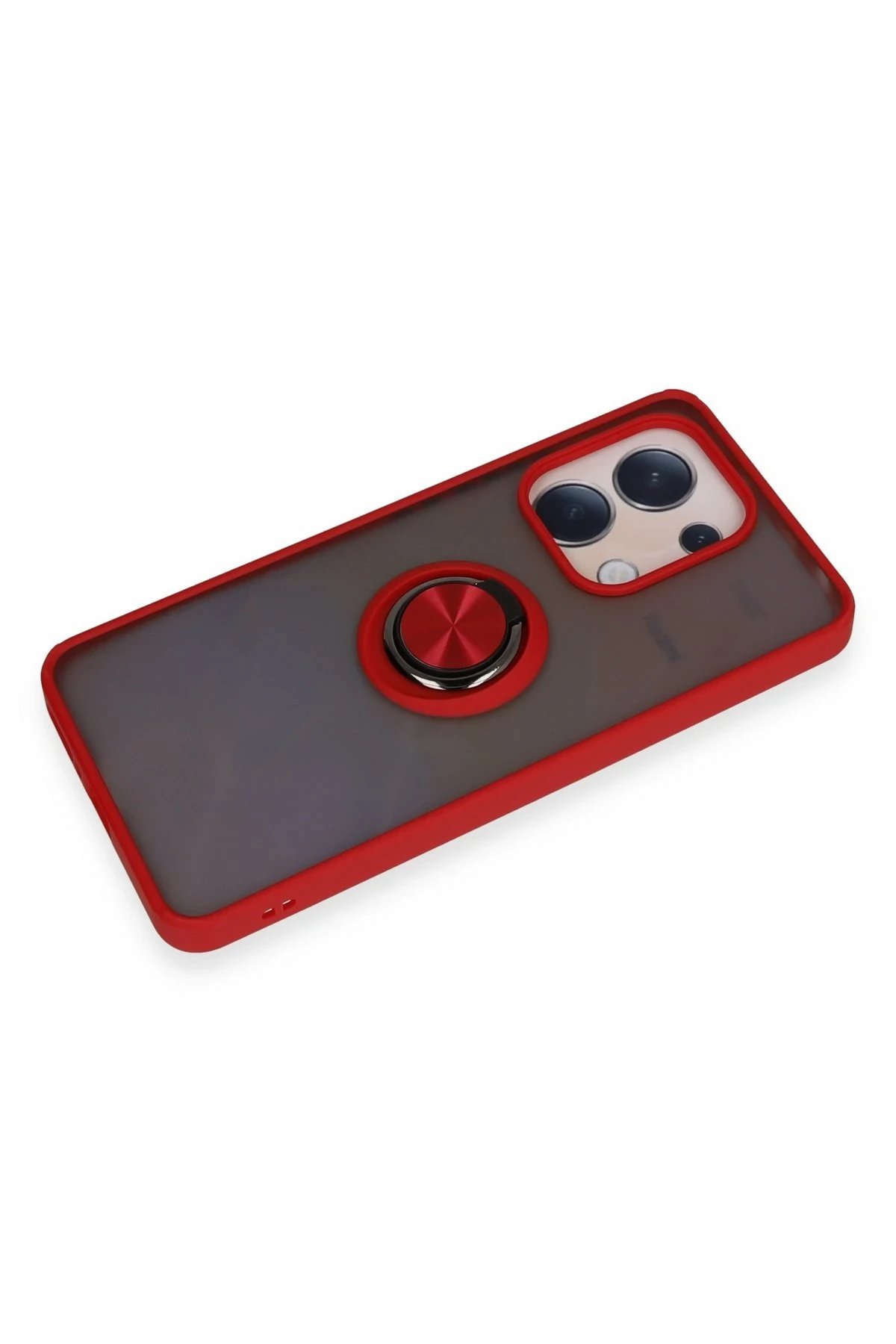 Xiaomi Redmi Note 13 4G Kılıf Montreal Yüzüklü Silikon Kapak - Kırmızı-(5796) - Görsel 4