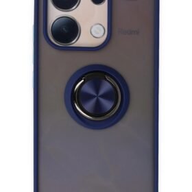 Xiaomi Redmi Note 13 4G Kılıf Montreal Yüzüklü Silikon Kapak - Lacivert-(5796)