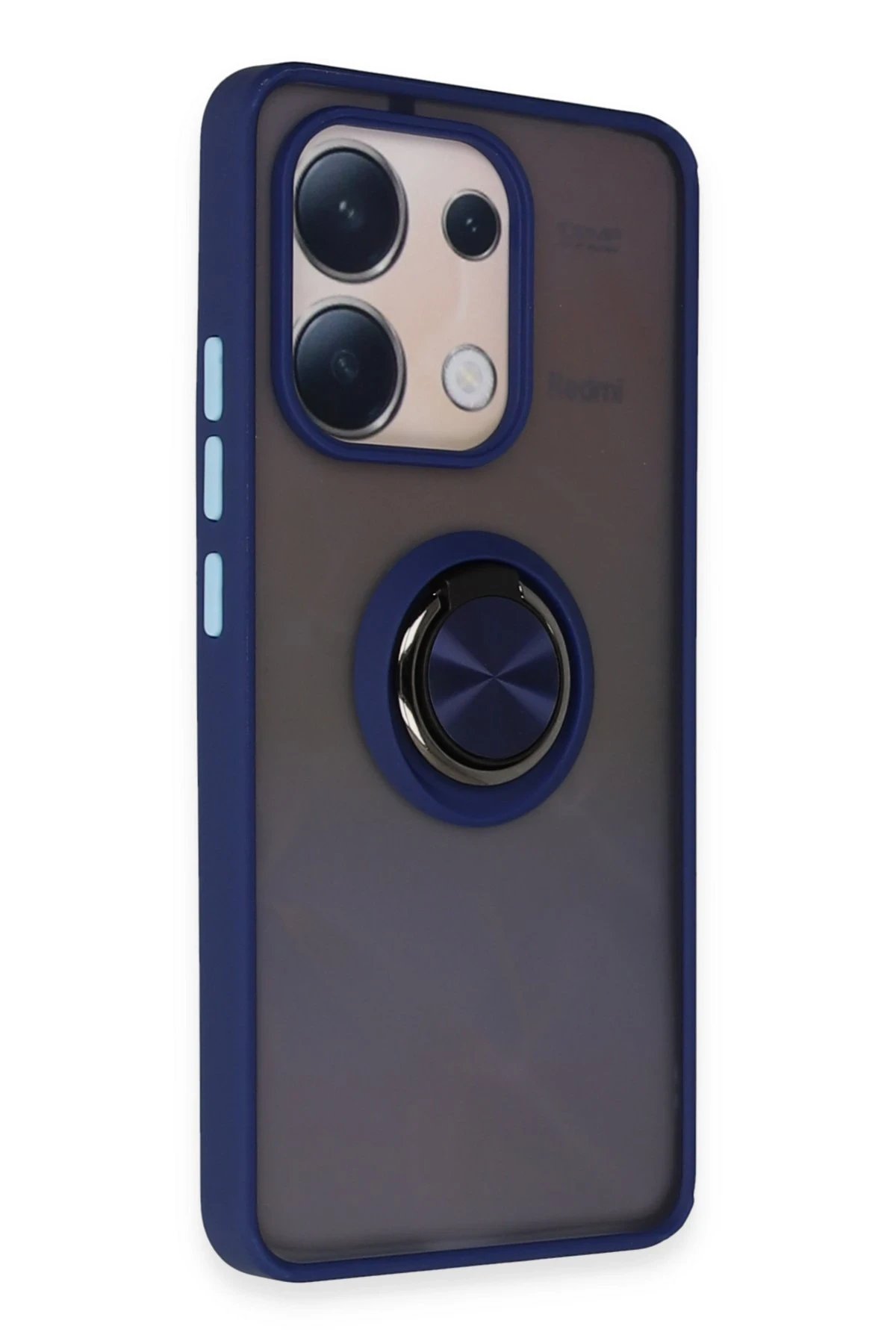 Xiaomi Redmi Note 13 4G Kılıf Montreal Yüzüklü Silikon Kapak - Lacivert-(5796) - Görsel 2