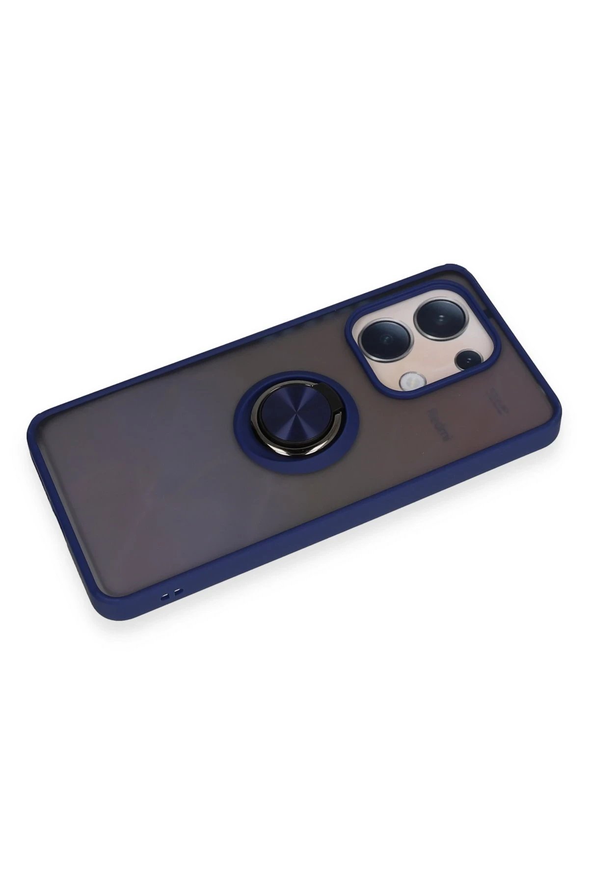Xiaomi Redmi Note 13 4G Kılıf Montreal Yüzüklü Silikon Kapak - Lacivert-(5796) - Görsel 4