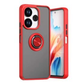 Xiaomi Redmi 13 4G Kılıf Montreal Yüzüklü Silikon Kapak - Kırmızı-(5796)