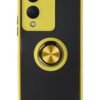 Vivo Y17S Kılıf Montreal Yüzüklü Silikon Kapak - Sarı-(5796)