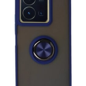 Vivo Y36 Kılıf Montreal Yüzüklü Silikon Kapak - Lacivert-(5796)