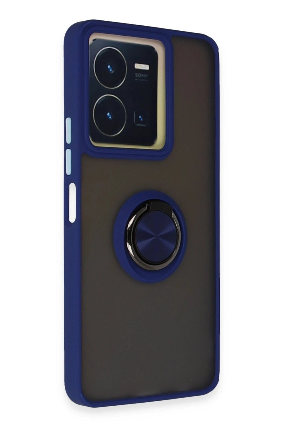 Vivo Y36 Kılıf Montreal Yüzüklü Silikon Kapak - Lacivert-(5796) - Görsel 2