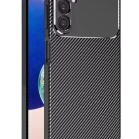 Samsung Galaxy A05S Kılıf Auto Focus Karbon Kapak - Siyah-(5796)