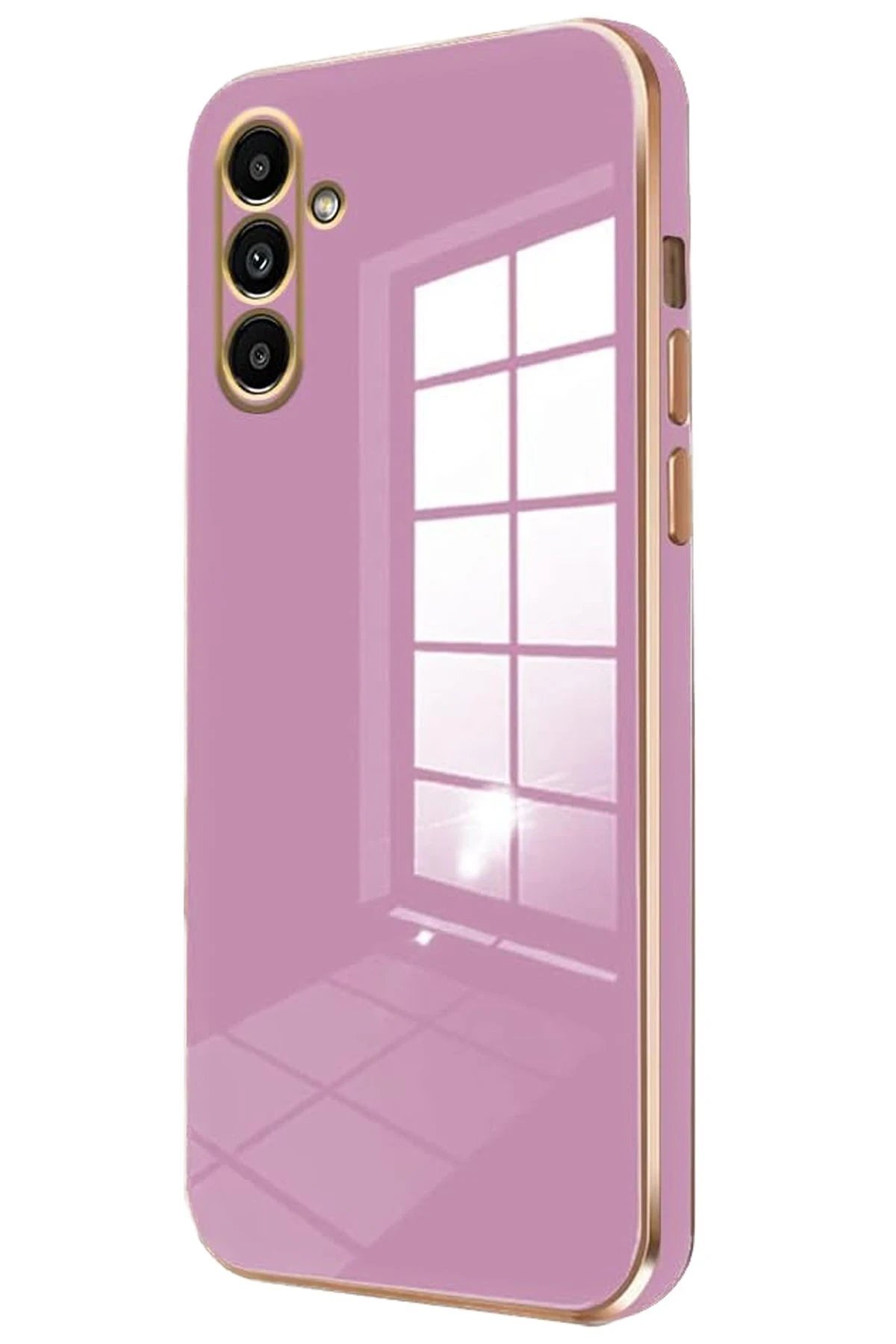 Samsung Galaxy A55 5G Kılıf Volet Silikon - Mor-(5796)