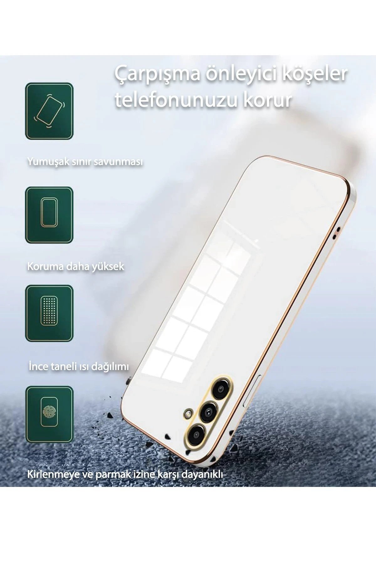 Samsung Galaxy A55 5G Kılıf Volet Silikon - Mor-(5796) - Görsel 2