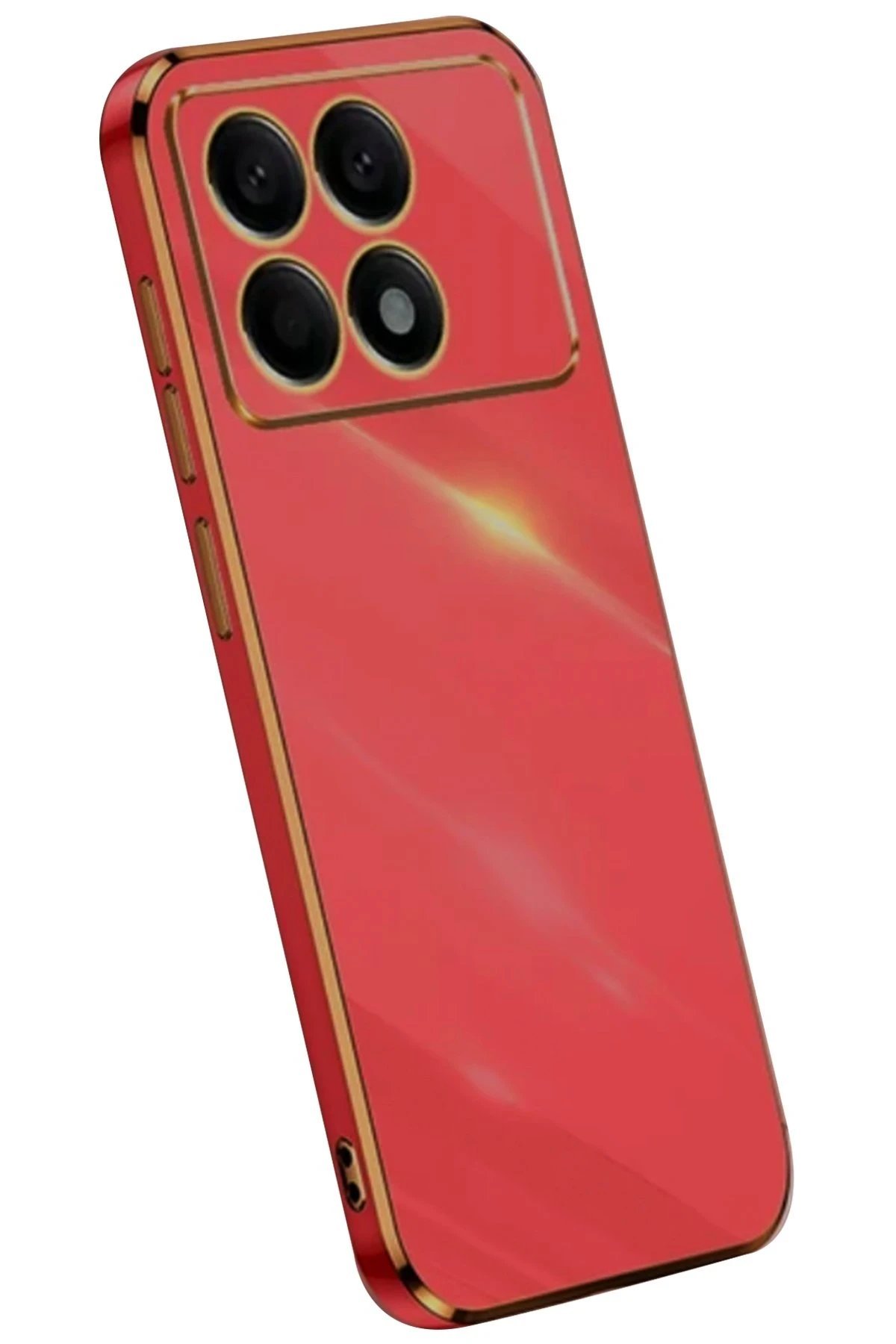 Xiaomi Poco X6 Pro Kılıf Volet Silikon - Kırmızı-(5796)