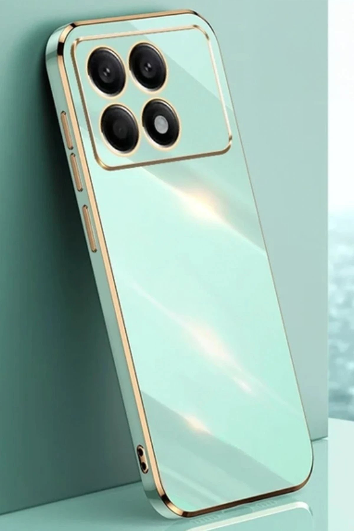 Xiaomi Poco X6 Pro Kılıf Volet Silikon - Açık Yeşil-(5796) - Görsel 2