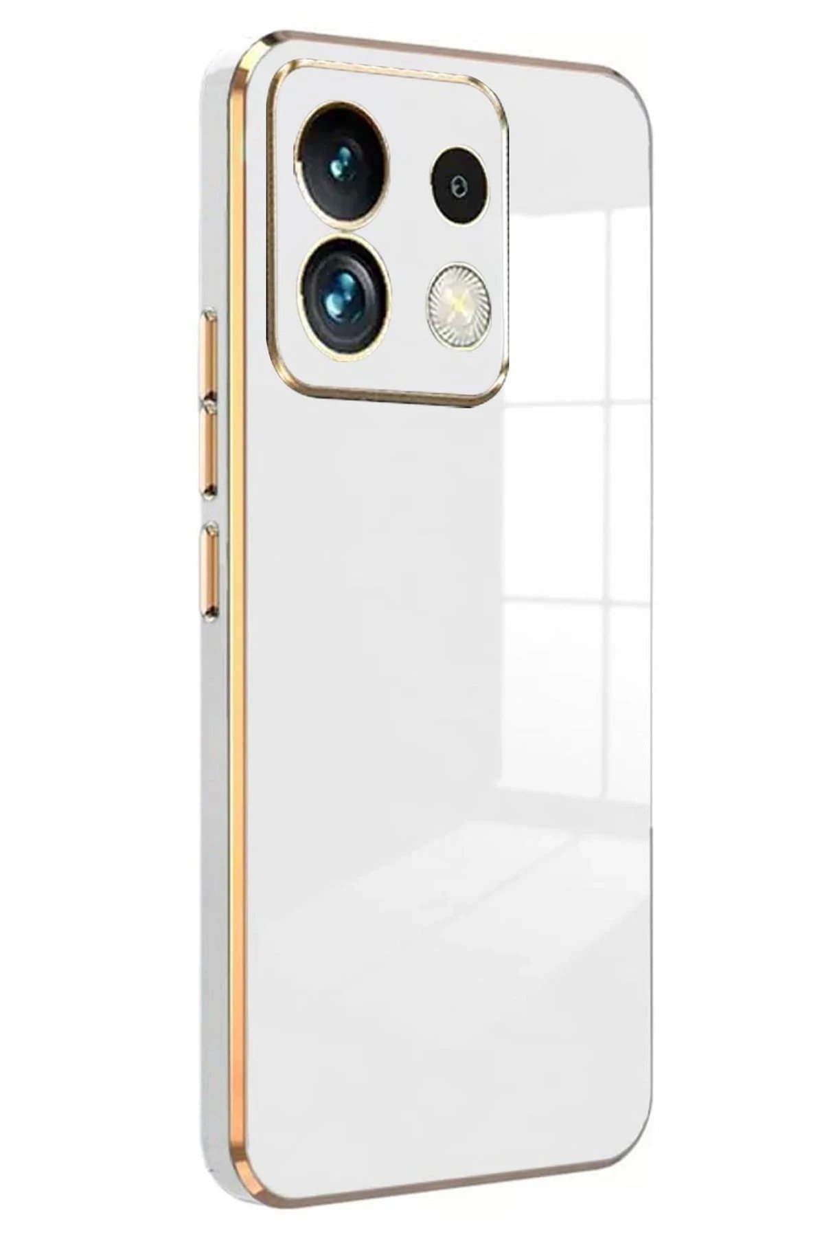 Xiaomi Poco M6 Pro 4G Kılıf Volet Silikon - Beyaz-(5796)