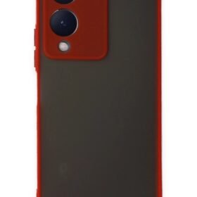 Vivo Y17S Kılıf Montreal Silikon Kapak - Kırmızı-(5796)