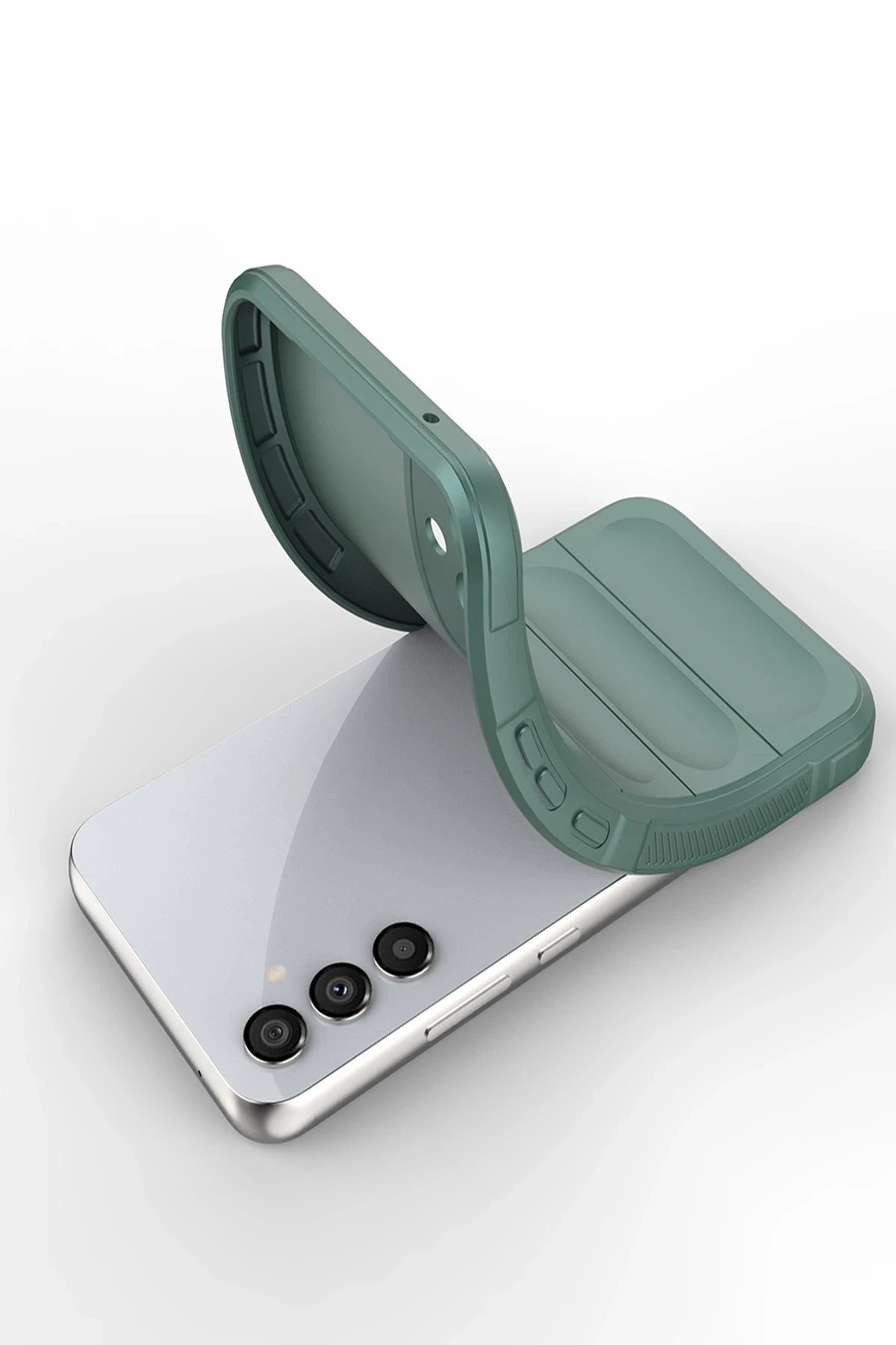 Samsung Galaxy A15 4G Kılıf Optimum Silikon - Koyu Yeşil-(5796) - Görsel 5