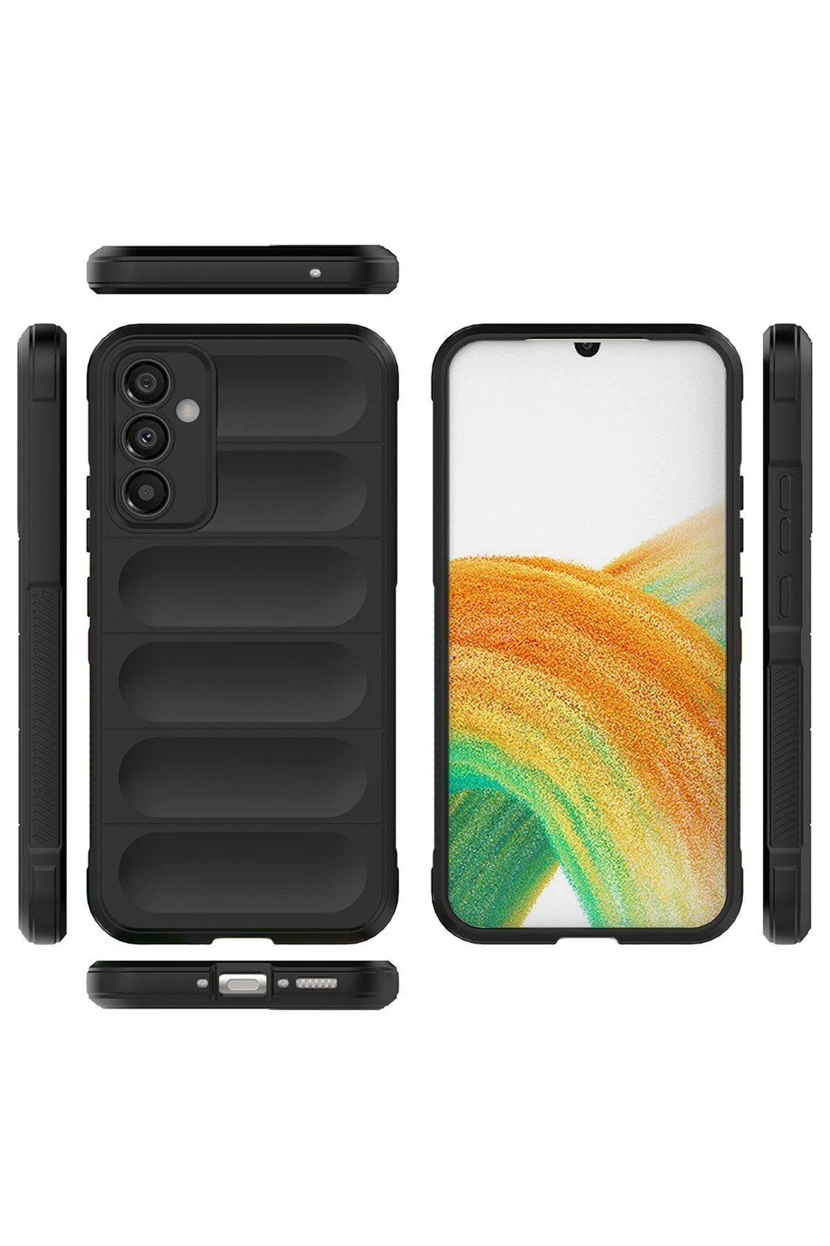 Samsung Galaxy A25 5G Kılıf Optimum Silikon - Siyah-(5796) - Görsel 2