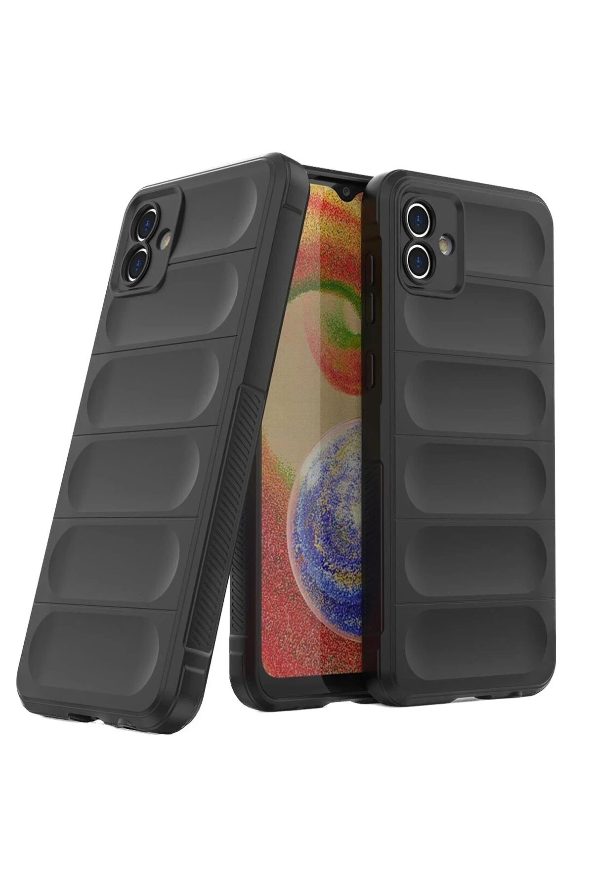 Samsung Galaxy A05 Kılıf Optimum Silikon - Siyah-(5796) - Görsel 3