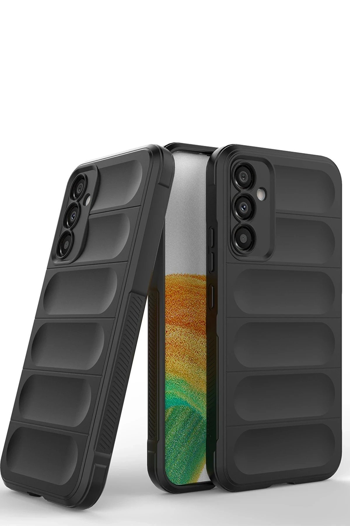 Samsung Galaxy A05S Kılıf Optimum Silikon - Siyah-(5796) - Görsel 3