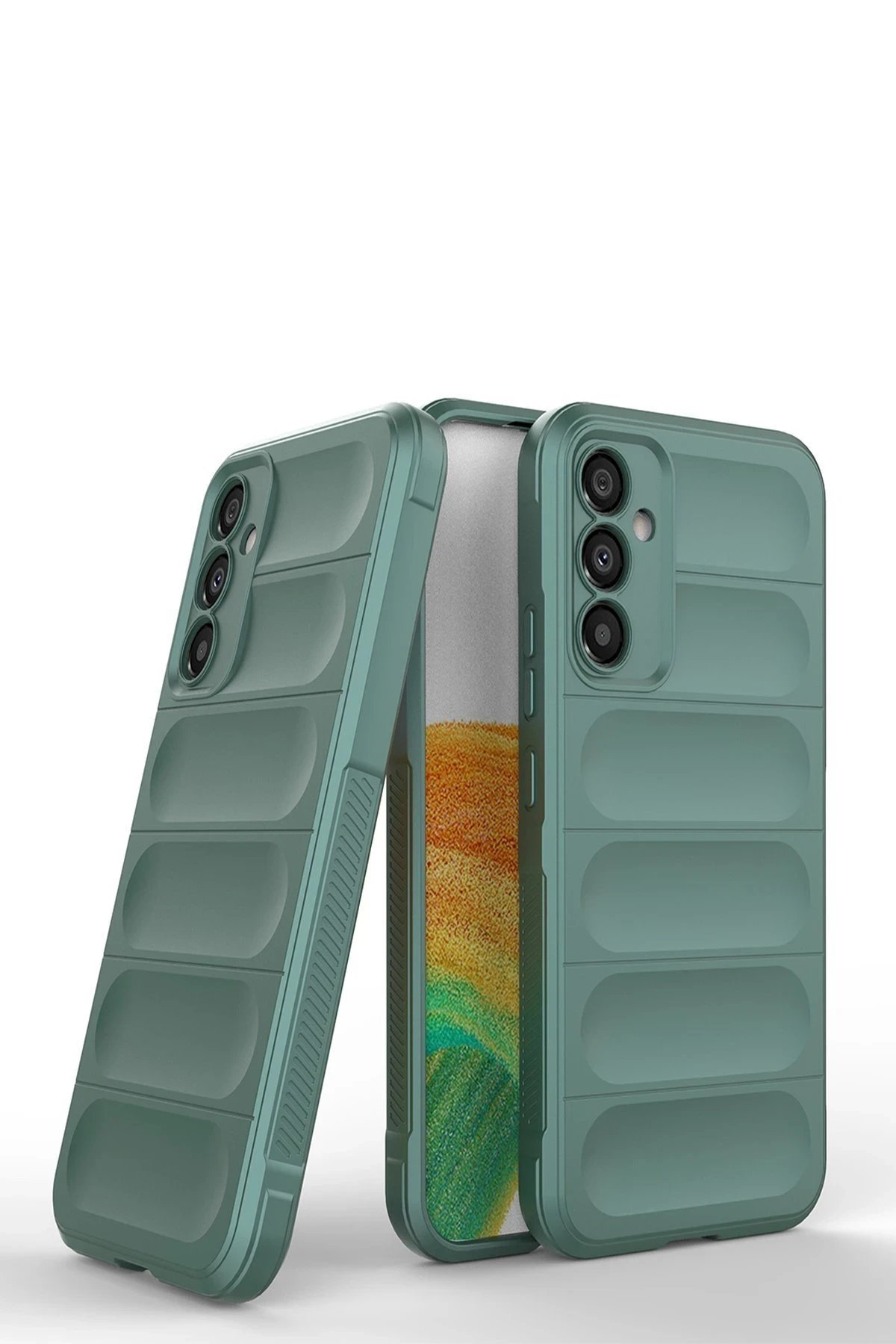 Samsung Galaxy A05S Kılıf Optimum Silikon - Koyu Yeşil-(5796) - Görsel 3