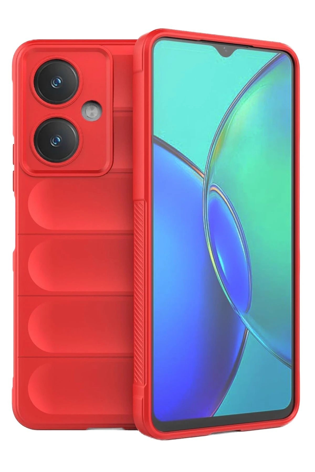 Vivo Y27 Kılıf Optimum Silikon - Kırmızı-(5796) - Görsel 2