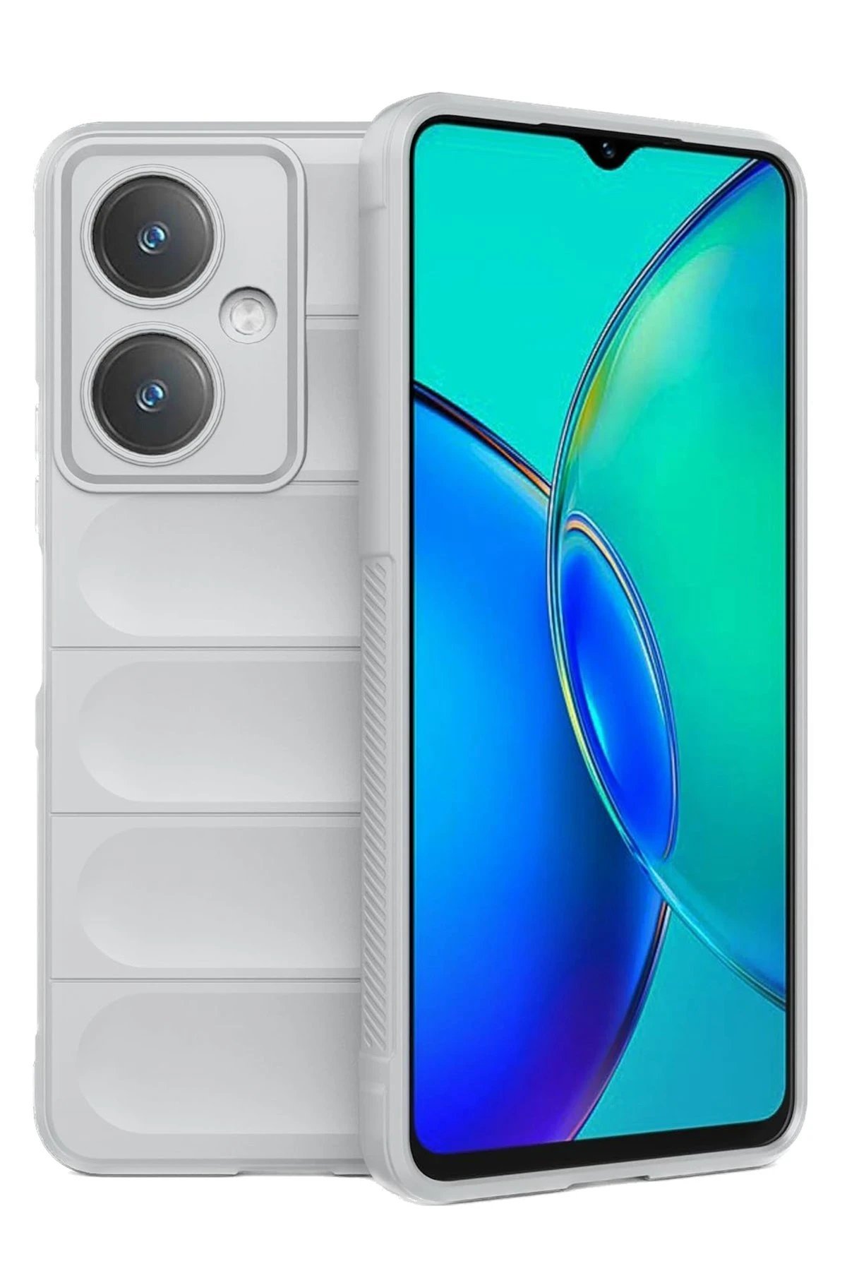 Vivo Y27 Kılıf Optimum Silikon - Krem-(5796)