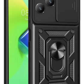 İnfinix Hot 40 Pro Kılıf Pars Lens Yüzüklü Silikon - Siyah-(5796)