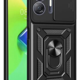 İnfinix Hot 30 5G Kılıf Pars Lens Yüzüklü Silikon - Siyah-(5796)