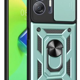 İnfinix Hot 30 5G Kılıf Pars Lens Yüzüklü Silikon - Yeşil-(5796)