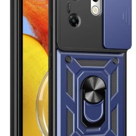 İnfinix Zero 30 4G Kılıf Pars Lens Yüzüklü Silikon - Lacivert-(5796)