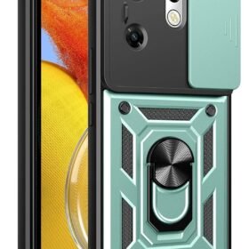 İnfinix Zero 30 4G Kılıf Pars Lens Yüzüklü Silikon - Yeşil-(5796)