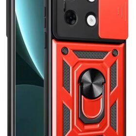 İnfinix Zero 30 5G Kılıf Pars Lens Yüzüklü Silikon - Kırmızı-(5796)