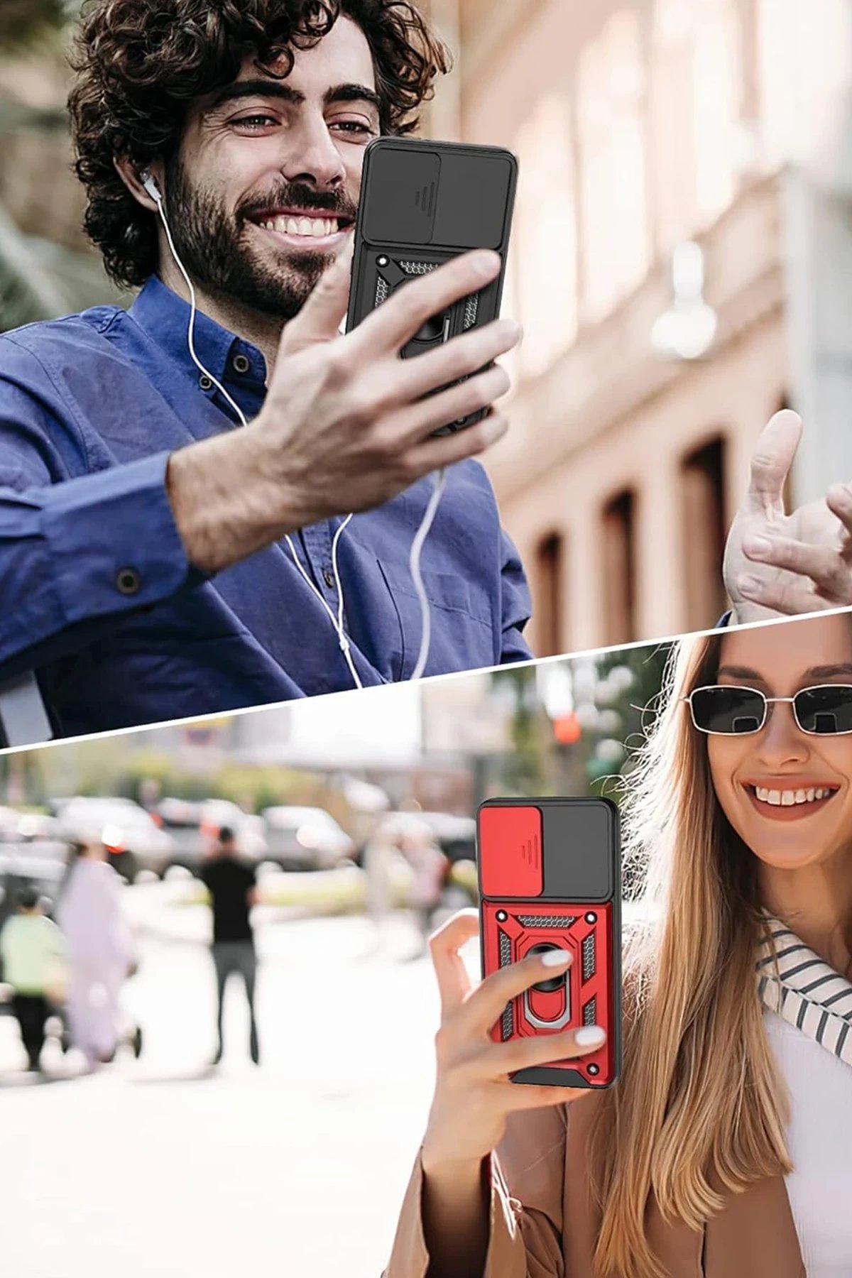 Samsung Galaxy S22 Kılıf Pars Lens Yüzüklü Silikon - Yeşil-(5796) - Görsel 3