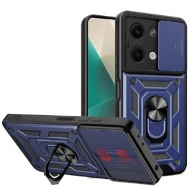 Xiaomi Poco X6 Kılıf Pars Lens Yüzüklü Silikon - Lacivert-(5796)