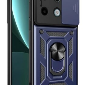 Xiaomi Poco X6 Pro Kılıf Pars Lens Yüzüklü Silikon - Lacivert-(5796)