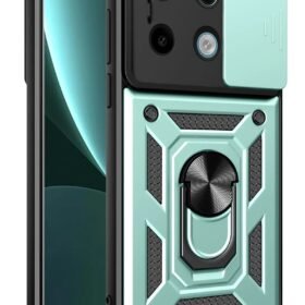 Xiaomi Poco X6 Pro Kılıf Pars Lens Yüzüklü Silikon - Yeşil-(5796)