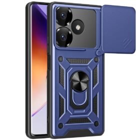 Xiaomi Redmi 13 4G Kılıf Pars Lens Yüzüklü Silikon - Lacivert-(5796)