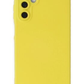Samsung Galaxy A15 4G Kılıf Nano içi Kadife Silikon - Sarı-(5796)