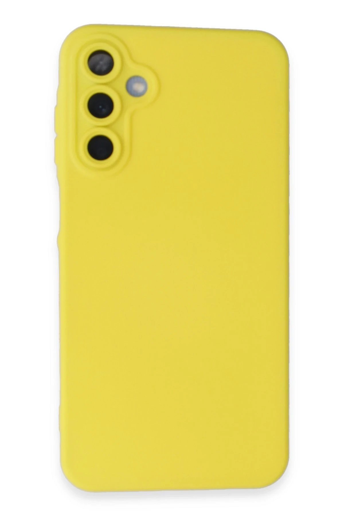 Samsung Galaxy A05S Kılıf Nano içi Kadife Silikon - Sarı-(5796)