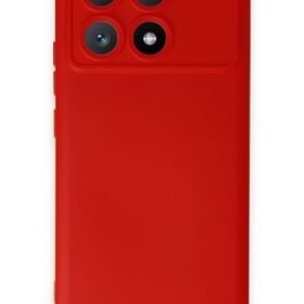 Xiaomi Poco X6 Pro Kılıf Nano içi Kadife Silikon - Kırmızı-(5796)