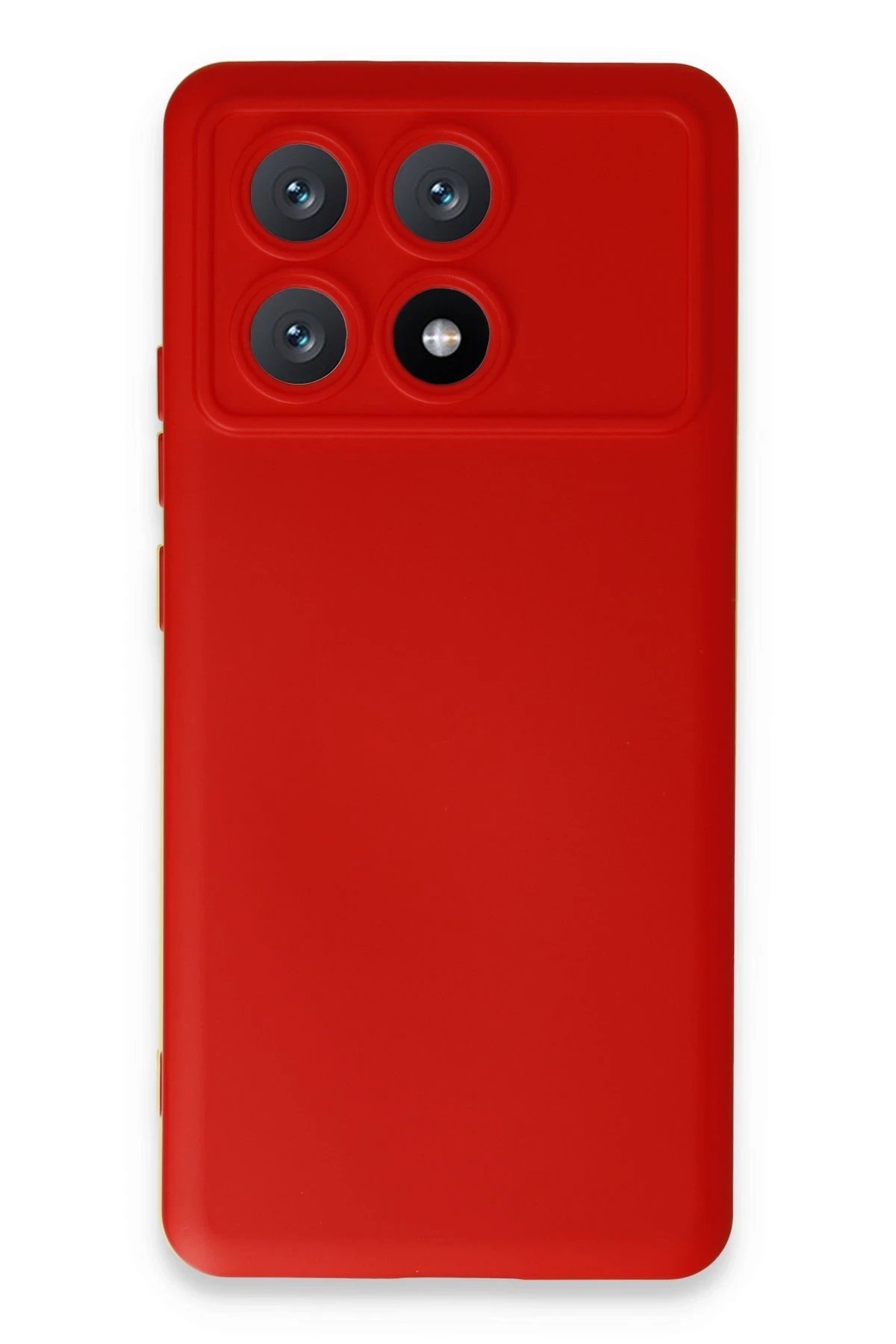 Xiaomi Poco X6 Pro Kılıf Nano içi Kadife Silikon - Kırmızı-(5796)