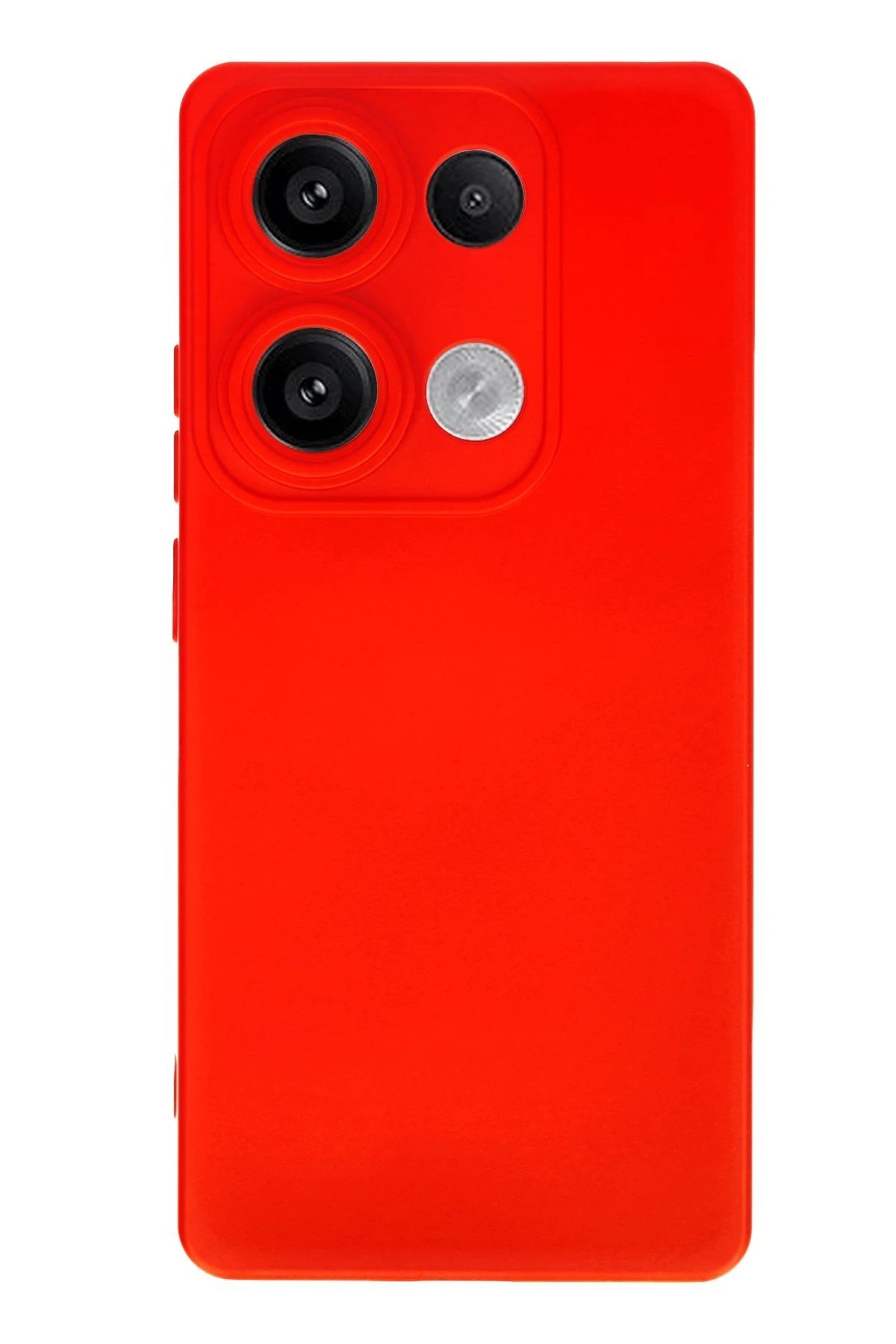 Xiaomi Redmi Note 13 4G Kılıf Nano içi Kadife Silikon - Kırmızı-(5796)