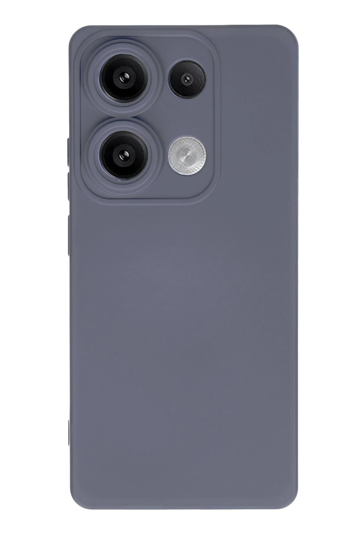 Xiaomi Redmi Note 13 4G Kılıf Nano içi Kadife Silikon - Gri-(5796)