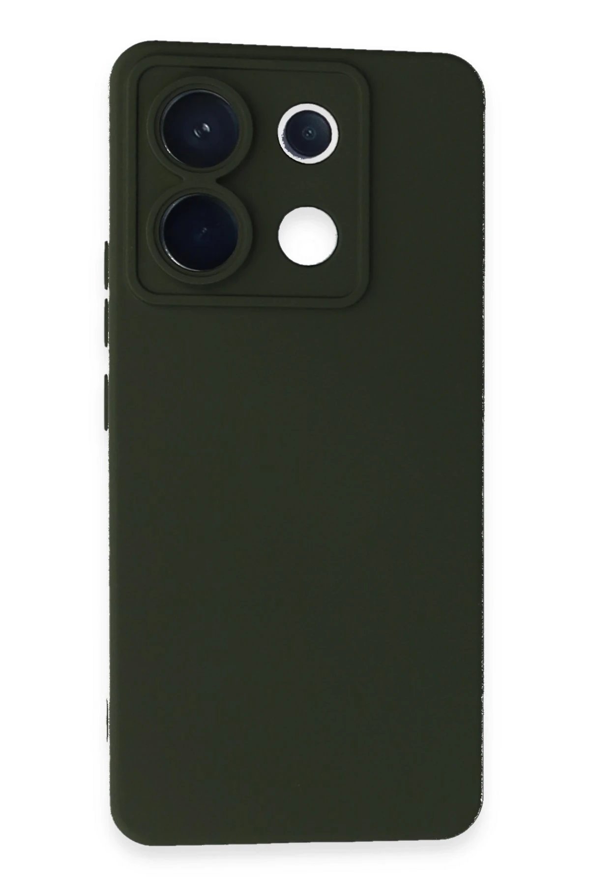 Xiaomi Redmi Note 13 Pro 5G Kılıf Nano içi Kadife Silikon - Koyu Yeşil-(5796)