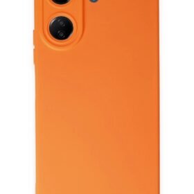 Xiaomi Redmi 13C Kılıf Nano içi Kadife Silikon - Turuncu-(5796)