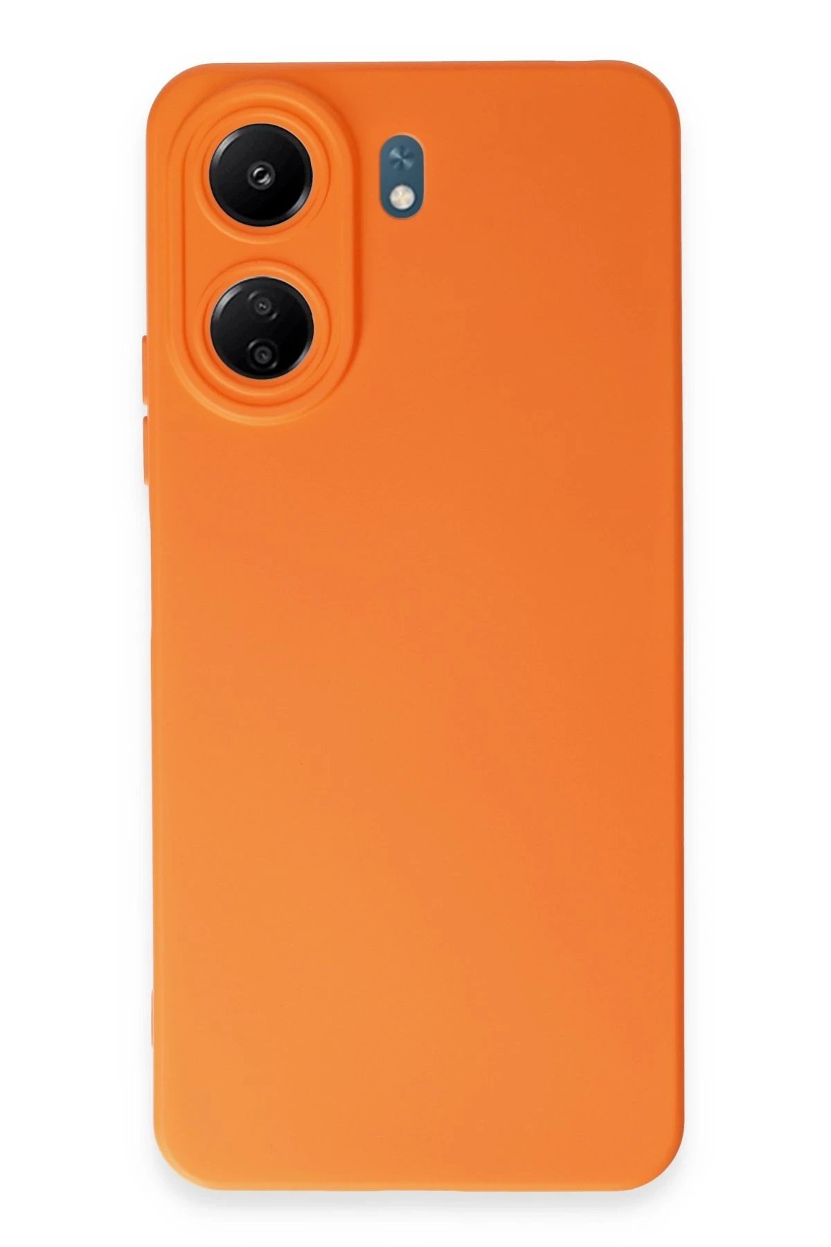 Xiaomi Redmi 13C Kılıf Nano içi Kadife Silikon - Turuncu-(5796)