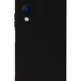 Vivo Y17S Kılıf Nano içi Kadife Silikon - Siyah-(5796)