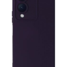 Vivo Y17S Kılıf Nano içi Kadife Silikon - Mor-(5796)