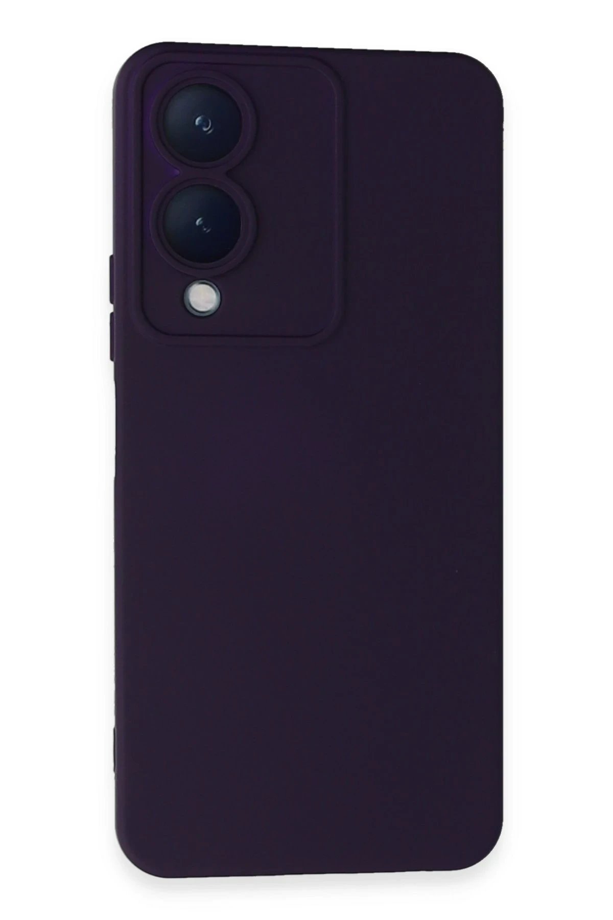 Vivo Y17S Kılıf Nano içi Kadife Silikon - Mor-(5796)